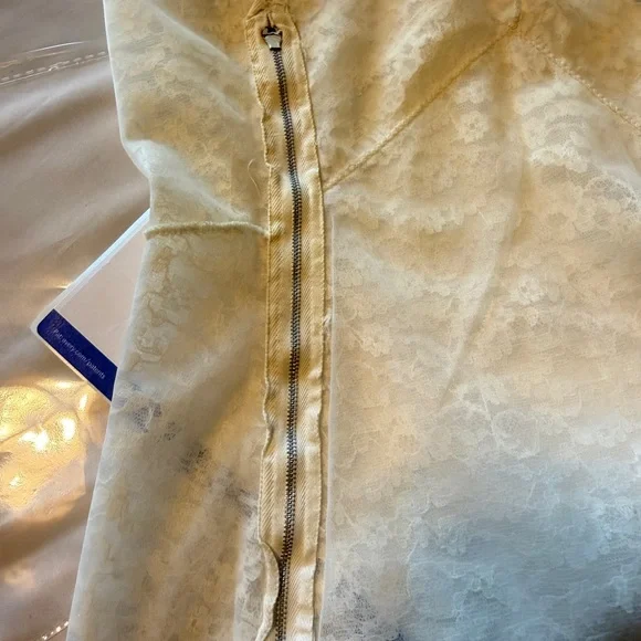 Vintage 60s Ivory Lace Slip Dress Made in USA S - Picture 10 of 13